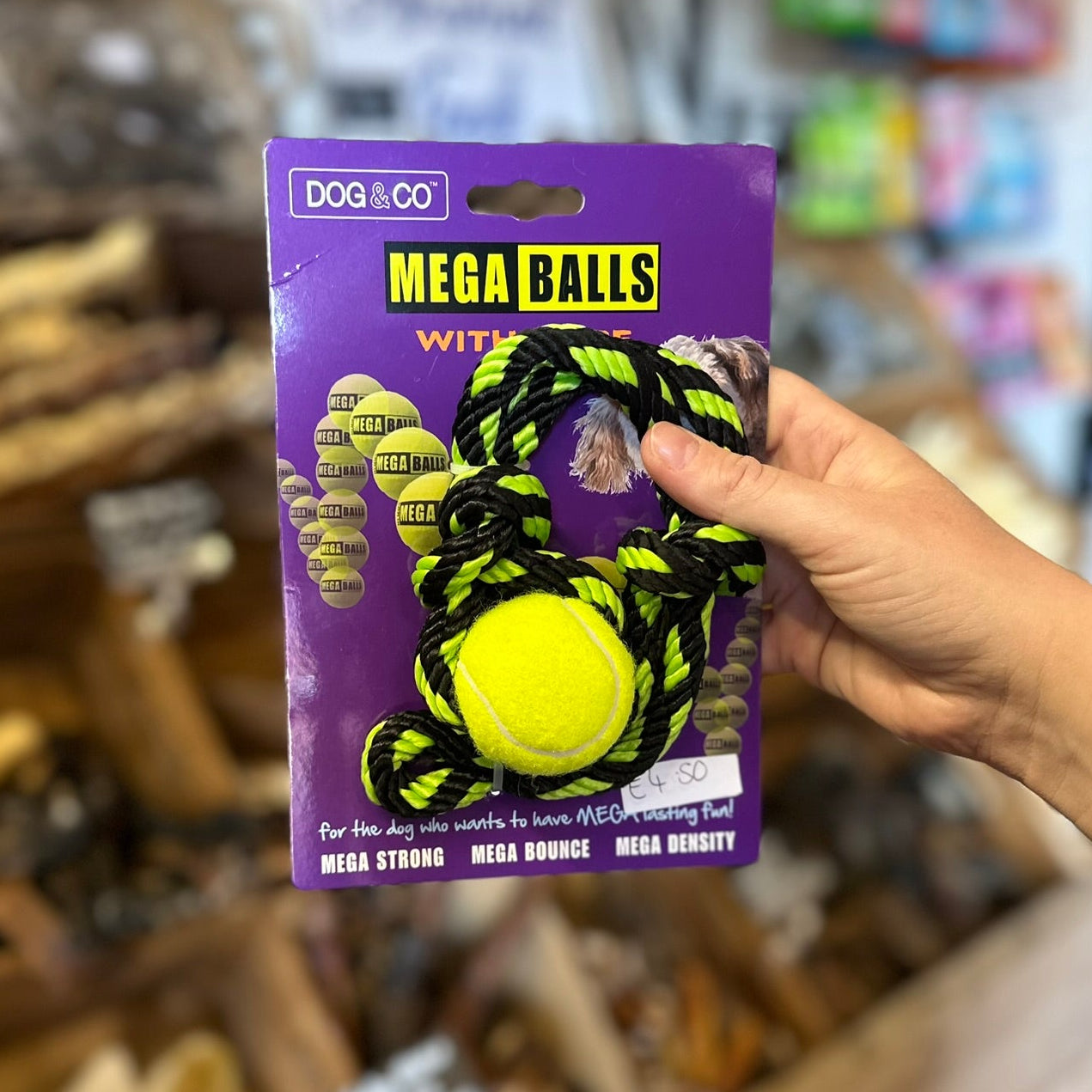 MEGABALLS with rope toy