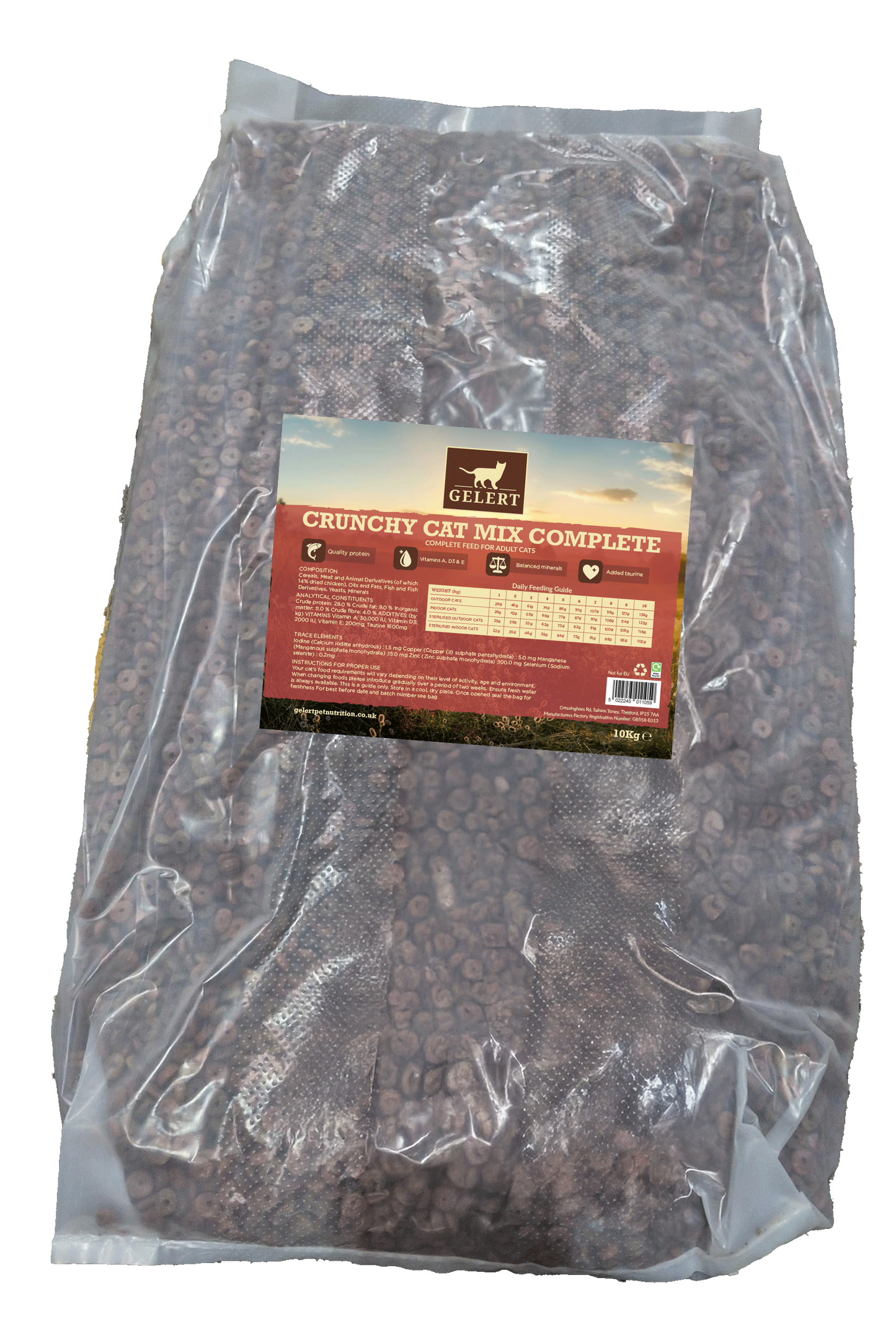Gelert Crunchy Cat Mix Complete 10kg Bag