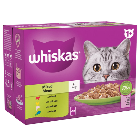 Whiskas 1+ Fish & Meaty In Jelly 12pk