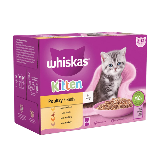 Whiskas Kitten Poultry in Jelly 12 pack