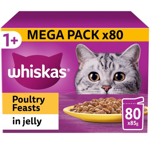 Whiskas Poultry Feast 1+ in Jelly 80 pack