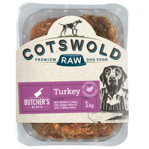 Cotswold Raw Butchers Block -Turkey 1kg