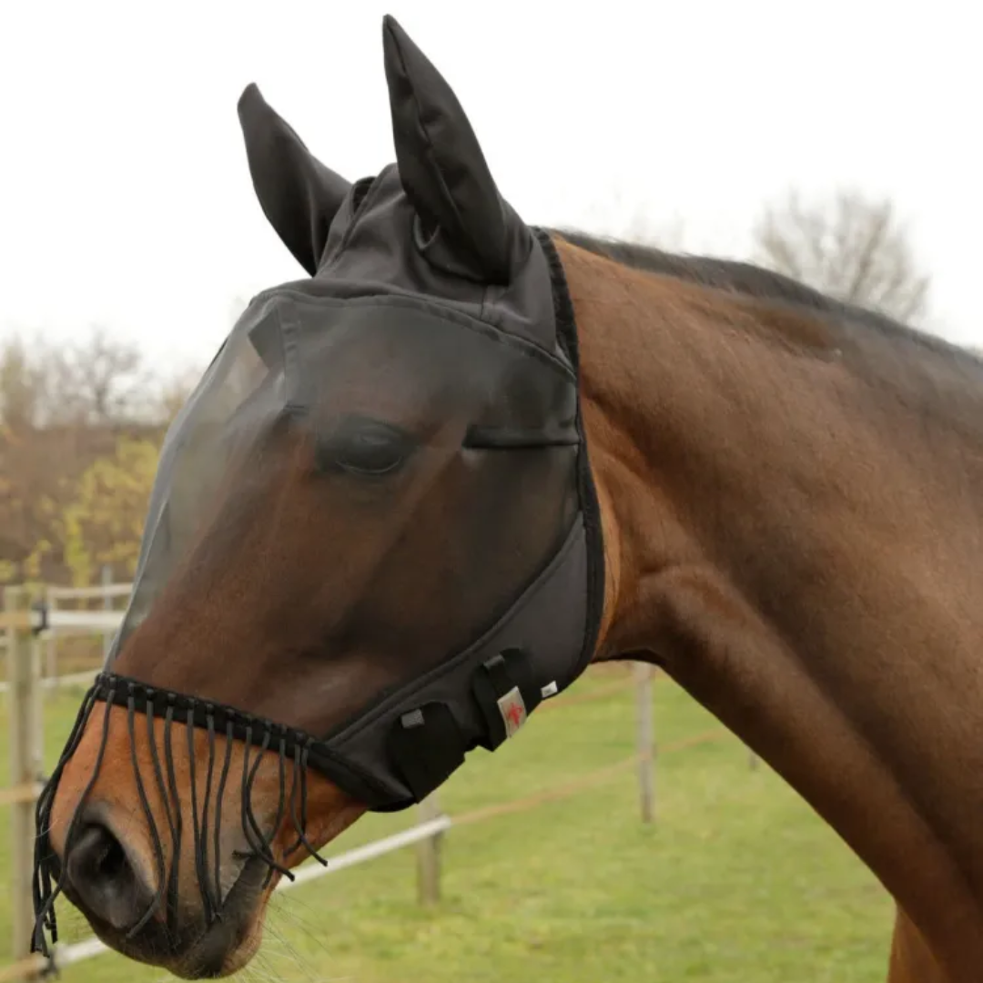 Covalliero SuperFly Fly Mask with Nose Cords