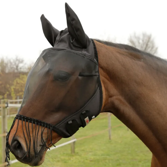 Covalliero SuperFly Fly Mask with Nose Cords