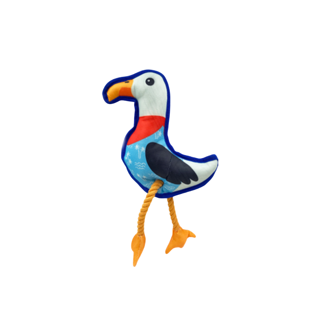 Seaside Dog Toy with Squeak and Rope