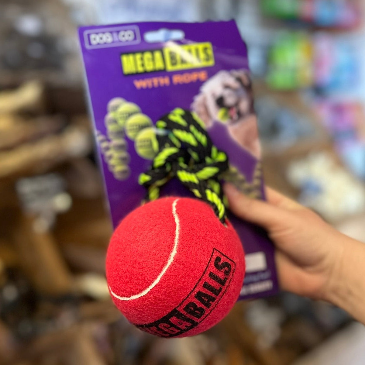 MEGABALLS with rope toy