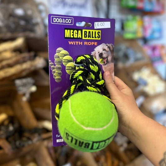 MEGABALLS with rope toy