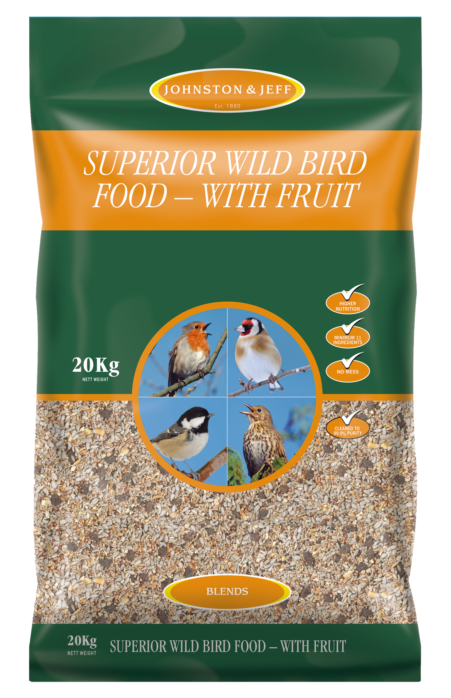 Johnston & Jeff Superior wild bird food - With Fruit