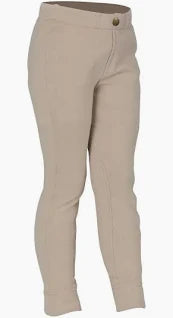 A beige pair of 'Wessex Children Jodhpurs' on a white background.